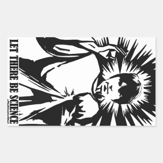 Laat er wetenschap zijn rechthoekige sticker (Voorkant)