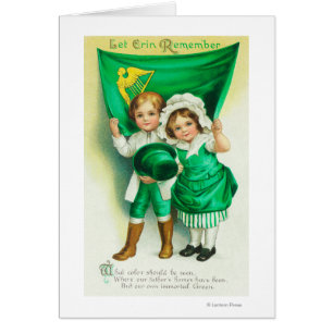 Laat Erin Couple herinneren die een vlag houdt