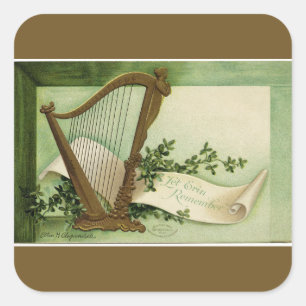 Laat Erin zich herinneren dat St. Patrick's Day Go Vierkante Sticker