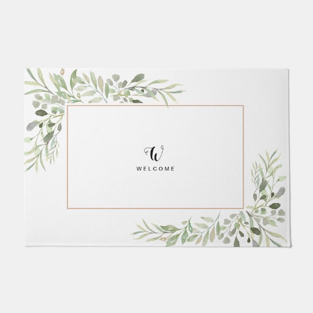 Laat Eucalyptus Greenery simpelweg een minimalisti Deurmat (Voorkant)