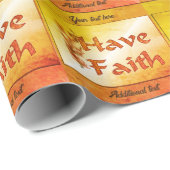 Laat Faith Floral Tree Inspirerend personaliseren Cadeaupapier (Rol Hoek)