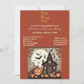 Laat Fang uit script enge Halloween kostuumfeest Kaart (Voorkant)