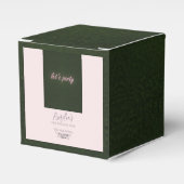 Laat Feest Neon Roze Uitnodiging Bedankdoosjes (Voorkant Zijde)