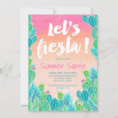 Laat festa Cacti patroon waterverf zomerfeest Kaart (Voorkant)