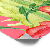 Laat Fiesta Cactus Flower 3rd Birthday Party Poster (Hoek)