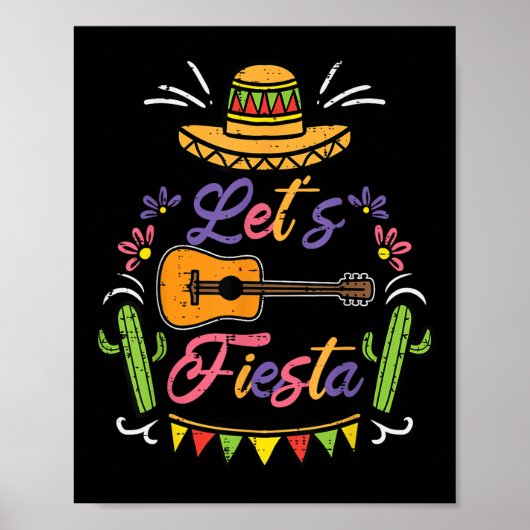 Laat Fiesta Cinco De Mayo Mexicaanse Partij Mannen Poster (Voorkant)