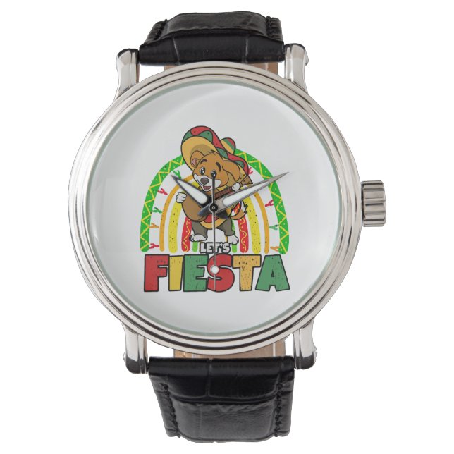 Laat Fiesta Dog Horloge (Voorkant)