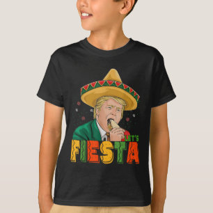 Laat Fiesta Grappig Trump Cinco De Mayo Mexicaanse T-shirt