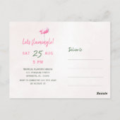 Laat flamingle aloha tropisch FOTO verjaardagsfees Briefkaart (Achterkant)