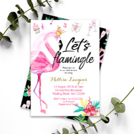 Laat Flamingle Flamingo Bridal Uitnodiging