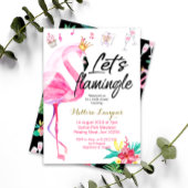 Laat Flamingle Flamingo Bridal Uitnodiging