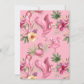 Laat Flamingle Tropical Pink Flamingo Birthday Kaart (Achterkant)