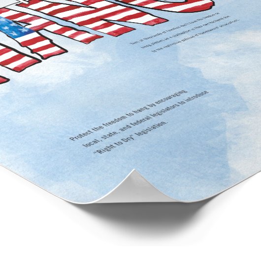 Laat Freedom Poster hangen (Hoek)