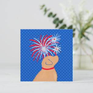 Laat Freedom Ring Gele Hond Notitiekaarten Notitiekaartje