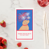 Laat Freedom Ring Gele Hondendoek Gastenhanddoek Servet (Insitu)