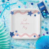 Laat Freedom Ring Juli 4de Partij Papieren Bordje (Feest)