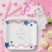 Laat Freedom Ring Juli 4de Partij Papieren Bordje (Feest)