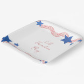 Laat Freedom Ring Juli 4de Partij Papieren Bordje (Gebogen)