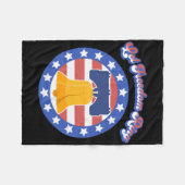 Laat Freedom Ring Juli 4th Gezegde Amerikaanse vla Fleece Deken (Voorkant (Horizontaal))