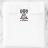 Laat Freedom Ring - Liberty Bell - Patriottische S Vierkante Sticker (Tas)