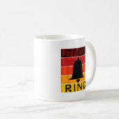 Laat Freedom Ring Retro Sunset Bell Koffiemok (Voorkant rechts)