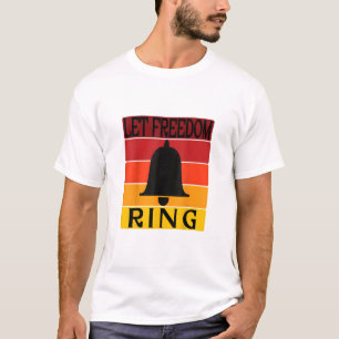 Laat Freedom Ring Retro Sunset Bell T-shirt