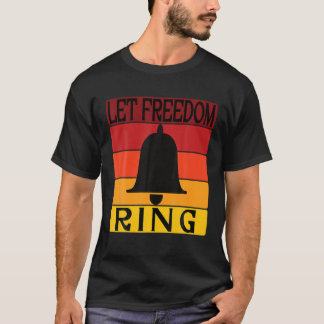 Laat Freedom Ring Retro Sunset Bell T-shirt