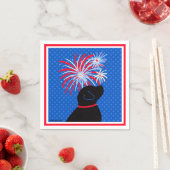 Laat Freedom Ring Zwarte Hond Cocktail servetten (Insitu)