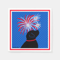 Laat Freedom Ring Zwarte Hond Cocktail servetten
