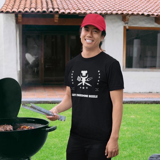 Laat Freedom Sizzle Patriottische BBQ Tri-Blend Shirt