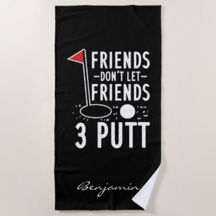 Laat Friends 3 Putt Bachelor Golf Weekend niet los Strandlaken