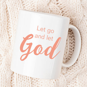 Laat gaan en laat God Christelijke Schrift Custom Koffiemok