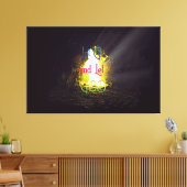 Laat gaan en laat God inspirerend citeren Canvas Afdruk (Insitu (Woonkamer))