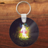 Laat gaan en laat God inspirerend citeren Sleutelhanger (Voorkant)