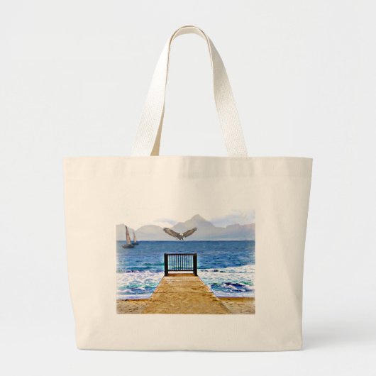 Laat gaan!_ grote tote bag (Voorkant)