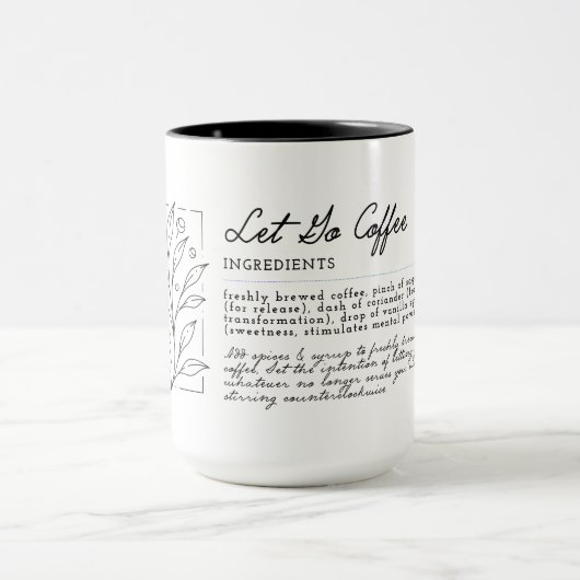 "Laat gaan" Koffie Mok, 15 oz Mok (Midden)
