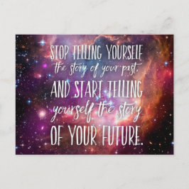 Laat gaan Uw Afgelopen Motivatie Citaat Briefkaart