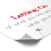 Laat gaan wat u Lao Tzu Quote bent Poster (Hoek)