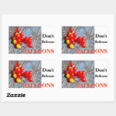 Laat geen BALLOONS vrij Rechthoekige Sticker (Vel)