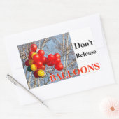 Laat geen BALLOONS vrij Rechthoekige Sticker (Envelop)