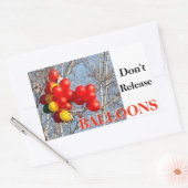 Laat geen BALLOONS vrij Rechthoekige Sticker (Envelop)