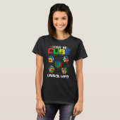 Laat Geen kubus onopgelost Funny Speed Cubing Wisk T-shirt (Voorkant volledig)