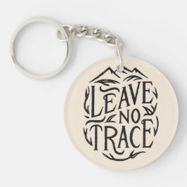 Laat geen spoor achter kamperen sleutelhanger