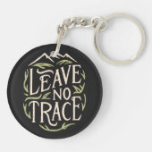 Laat geen spoor van wandelen achter sleutelhanger (Achterkant)