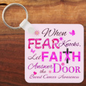 Laat GELOOF de deur beantwoorden Sleutelhanger (Voorkant)