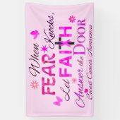 Laat GELOOF de deur beantwoorden Spandoek (Verticaal)