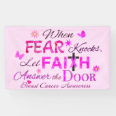 Laat GELOOF de deur beantwoorden Spandoek (Horizontaal)