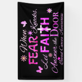 Laat GELOOF de deur beantwoorden Spandoek (Verticaal)