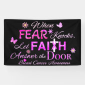 Laat GELOOF de deur beantwoorden Spandoek (Horizontaal)