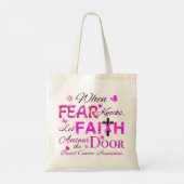 Laat GELOOF de deur beantwoorden Tote Bag (Achterkant)